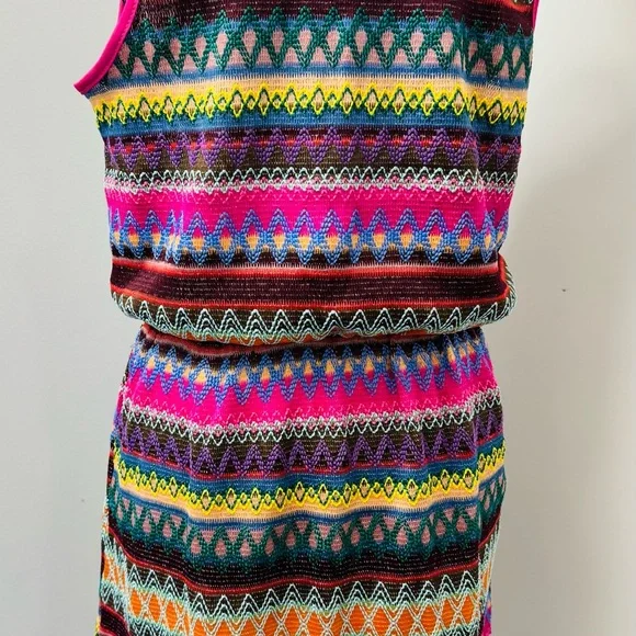 Colorful Patterned Mini Dress - Picture 6 of 8